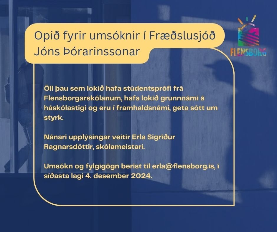 Opið fyrir umsóknir í Fræðslusjóð Jóns Þórarinssonar