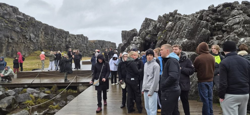 Jarðfræðinemar skoða Suðurlandið