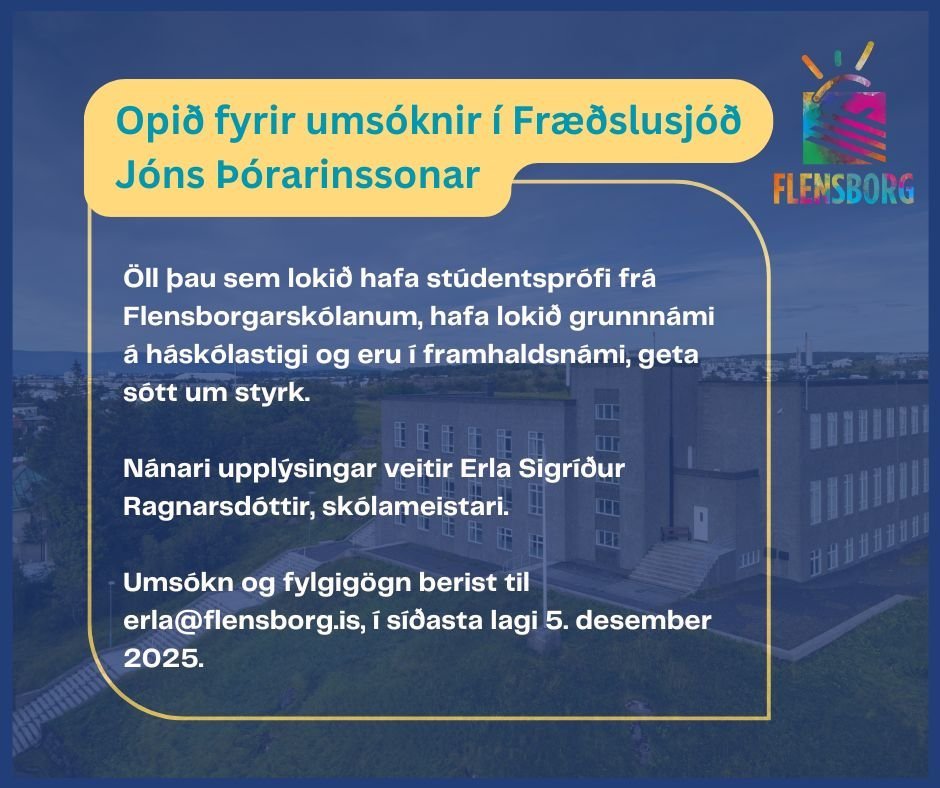 Opið fyrir umsóknir í Fræðslusjóð Jóns Þórarinssonar
