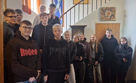 Heimsókn nemenda á Gljúfrastein