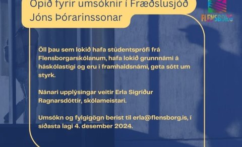 Opið fyrir umsóknir í Fræðslusjóð Jóns Þórarinssonar